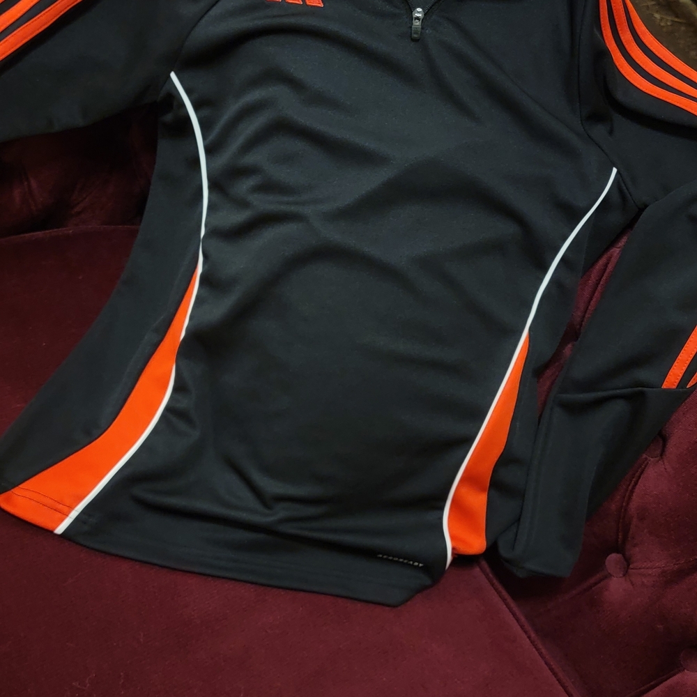 adidas Black and Red Long Sleeve Top